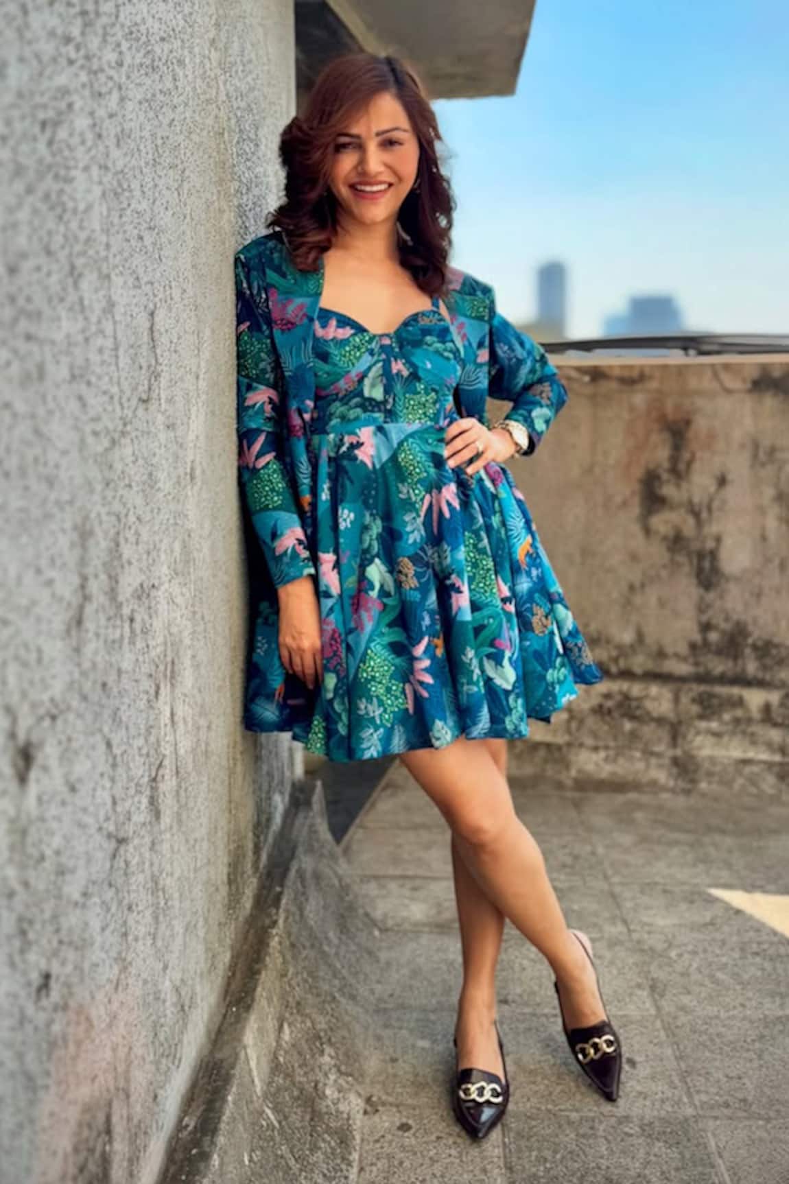 Gazab by Miku Kumar La Villette Paris Jacket With Dress