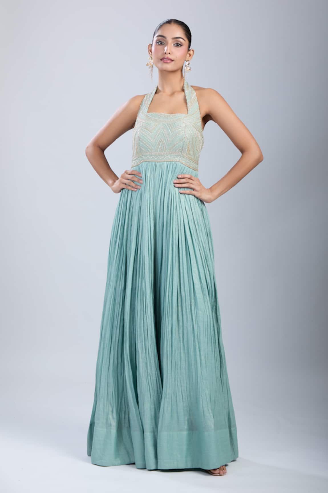 Samyukta Singhania Yoke Embroidered Jumpsuit