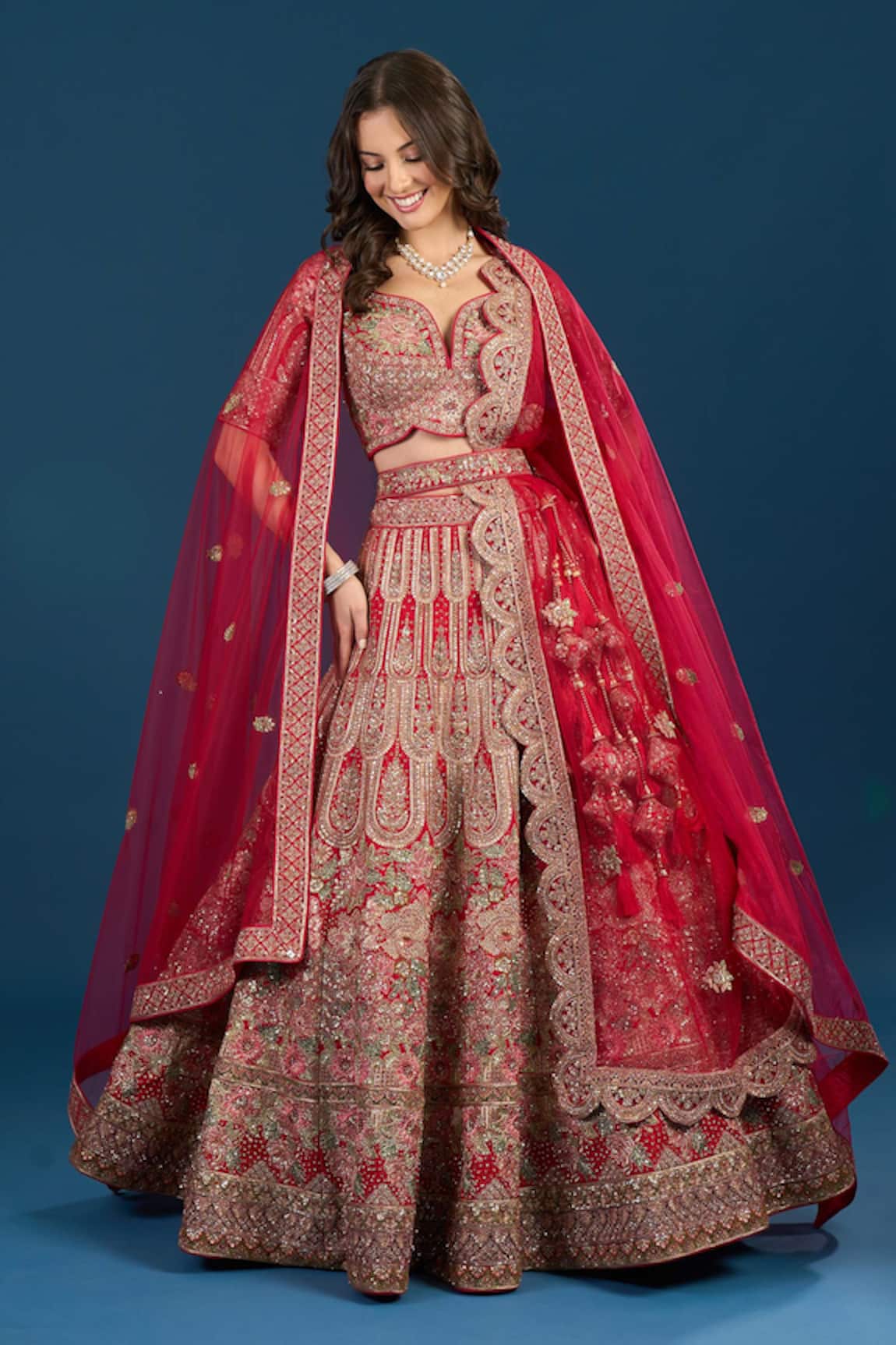 Azeera Sequin Embroidered Bridal Lehenga Set