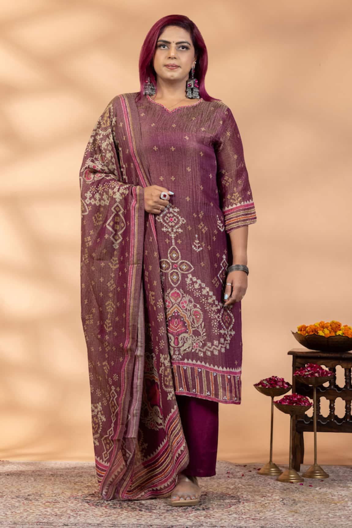 Mamicha Printed Kurta Pant Set