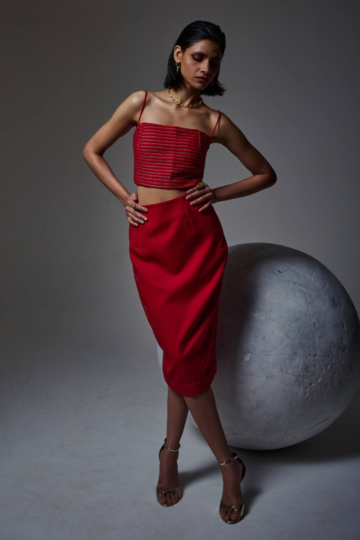 Orthodox Sculpted Contour Midi Pencil Skirt