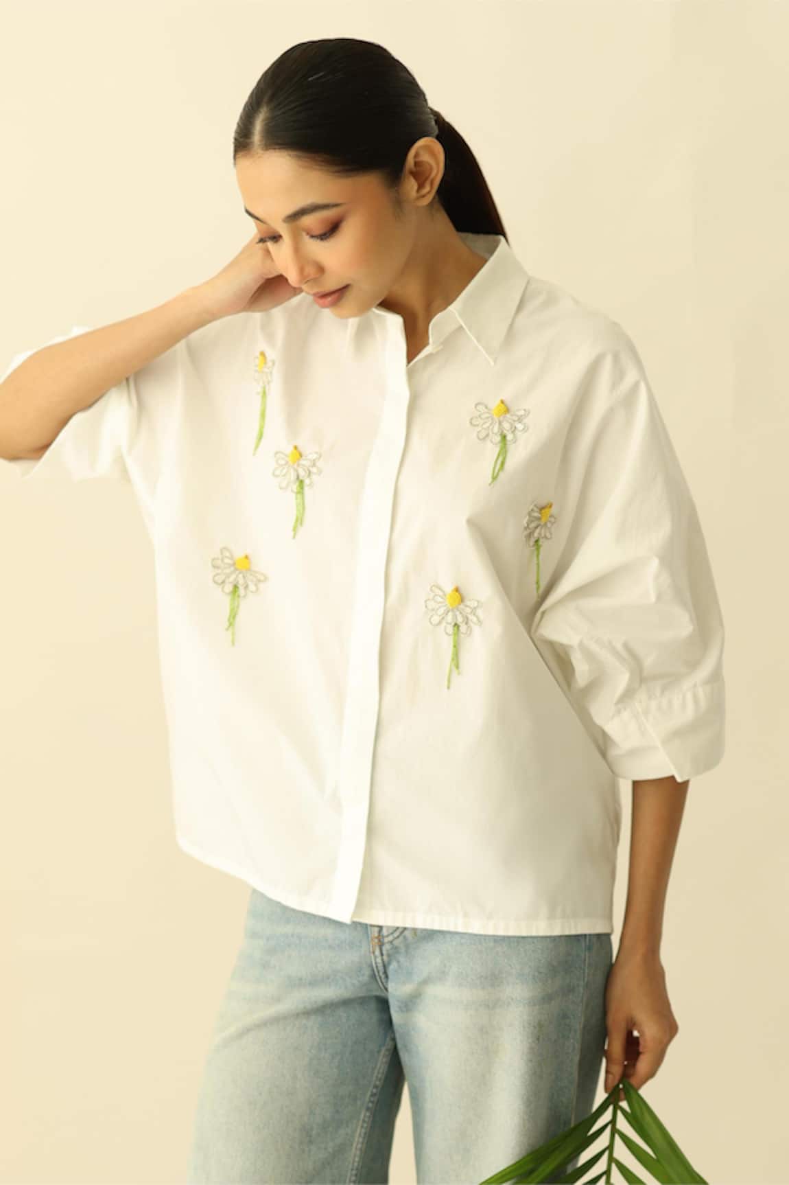 Studio Moda India The Bloomveil Embroidered Shirt