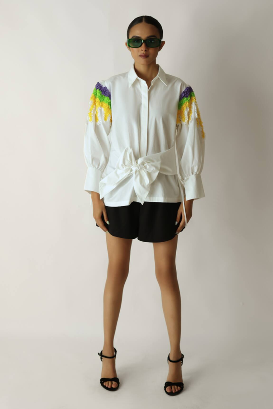 Studio Moda India Tie Up Petal Tier Shirt