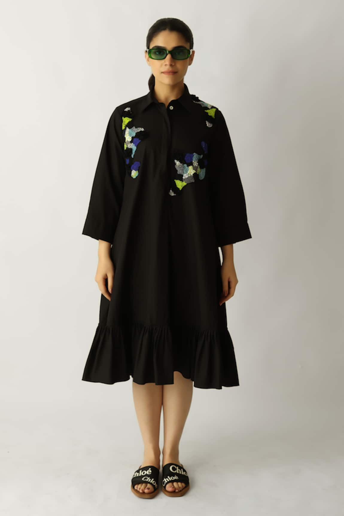 Studio Moda India The Patch Verse Embroidered Dress