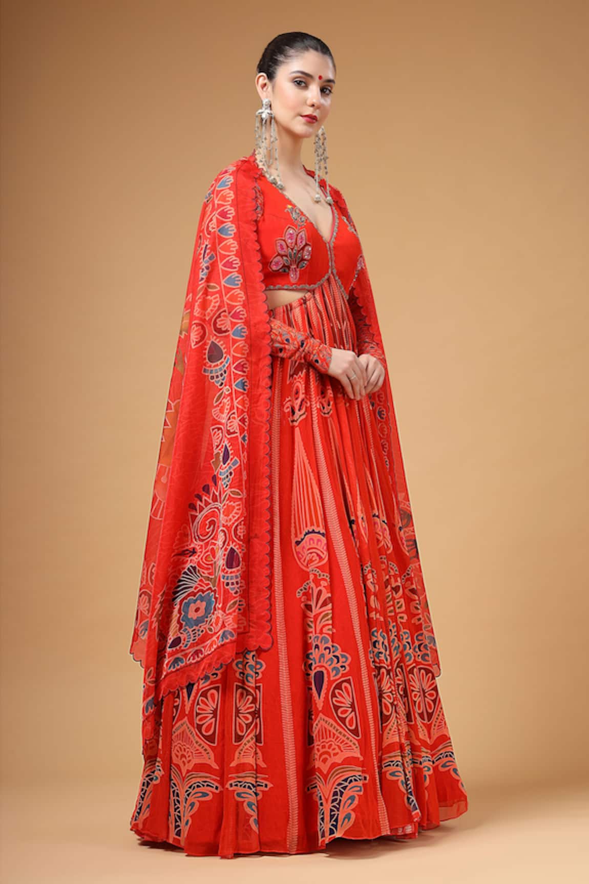 Gazab by Miku Kumar Sarmast Printed Anarkali With Dupatta 