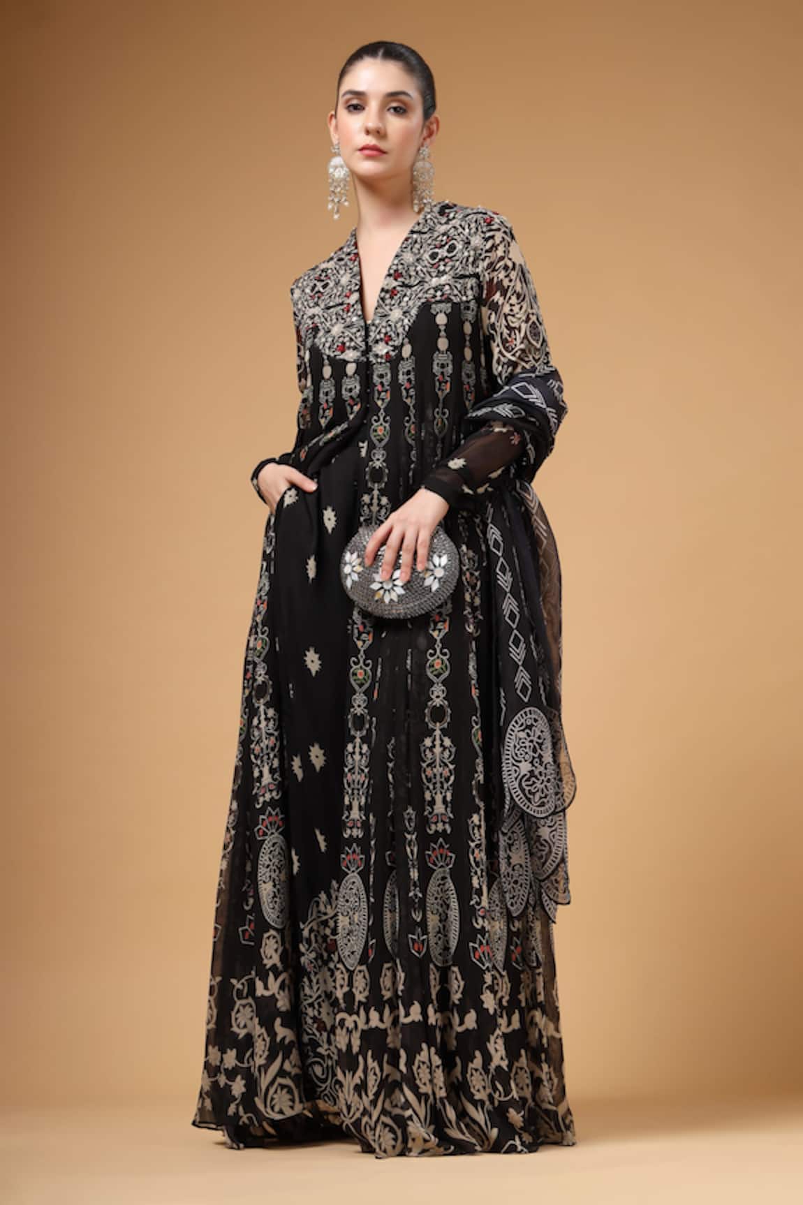 Gazab by Miku Kumar Khwabida Jacket Anarkali Palazzo Set 