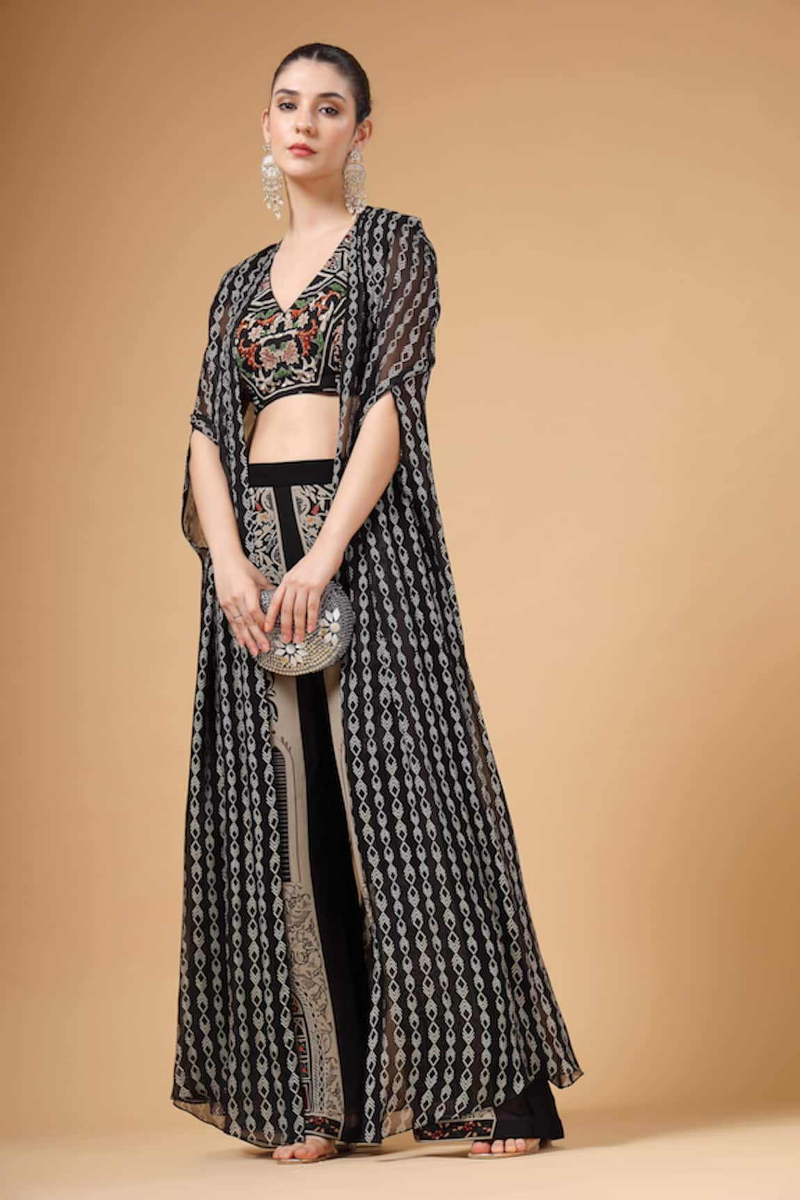 Gazab by Miku Kumar Arzoo Printed Cape Palazzo Set 