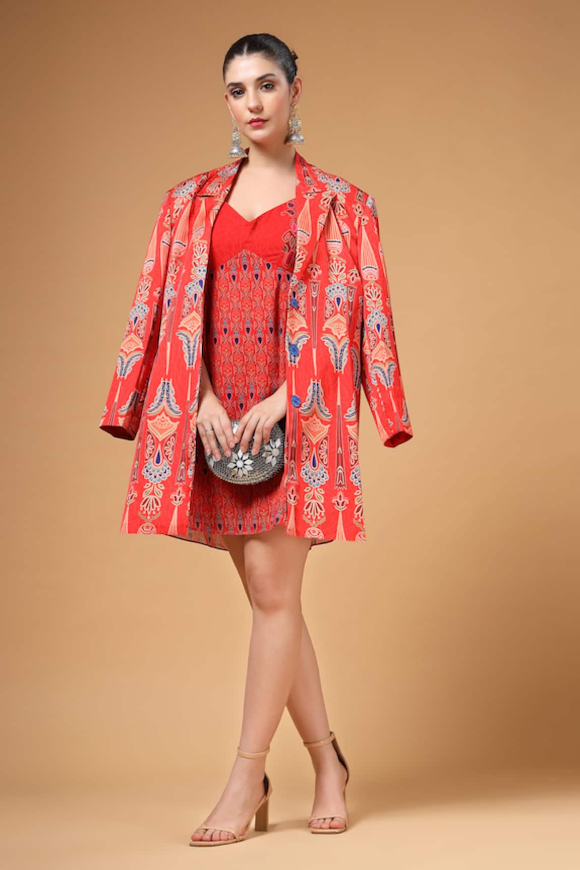 Gazab by Miku Kumar Sabr Printed Dress With Jacket 