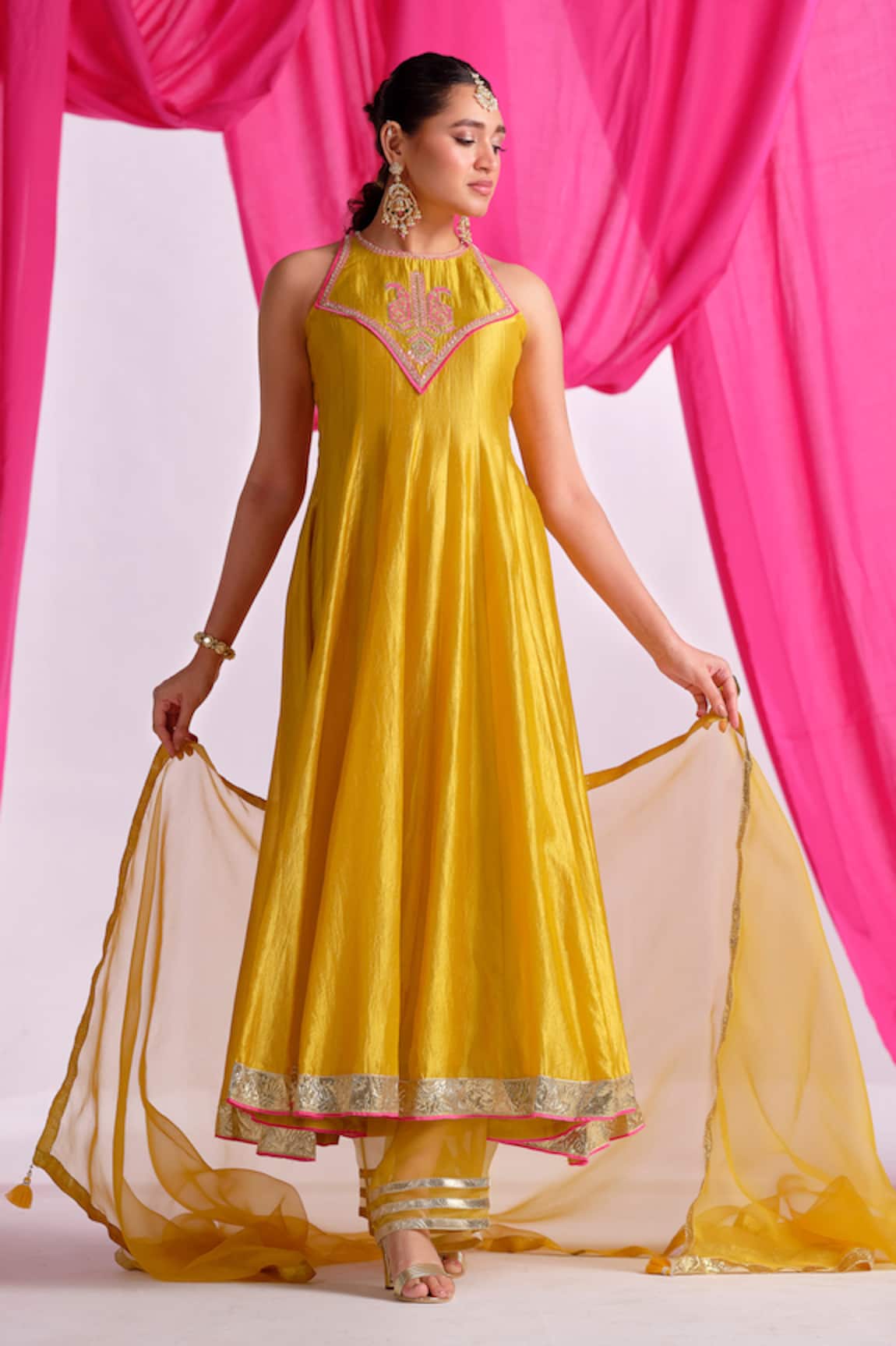 Almaari By Pooja Patel Rangmehal Embroidered Anarkali Set 