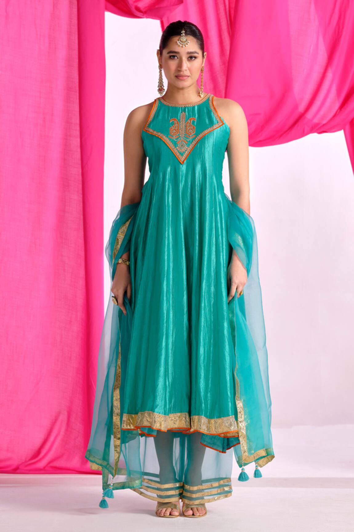 Almaari By Pooja Patel Rangmehal Embroidered Anarkali Set 
