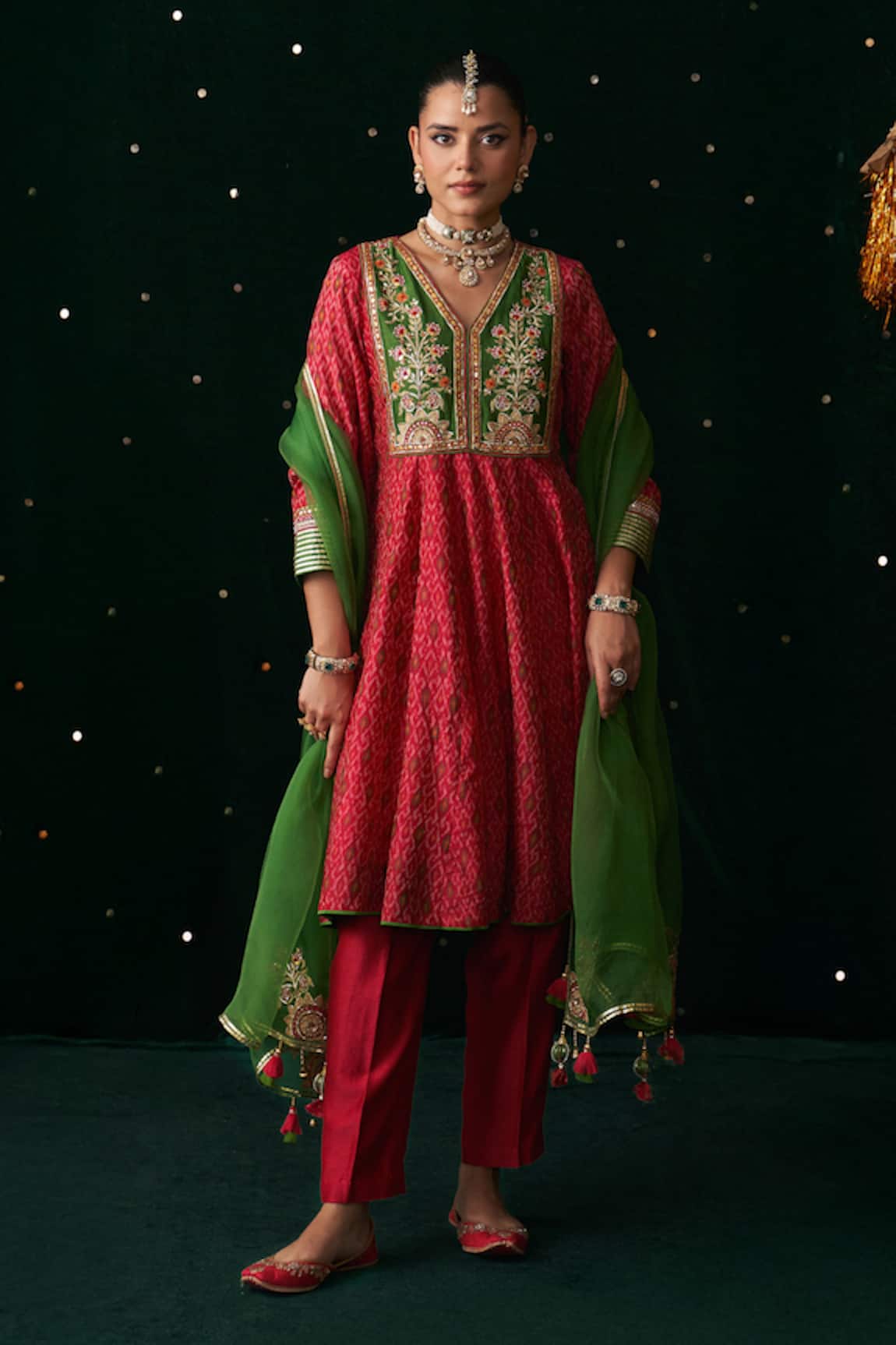 Almaari By Pooja Patel Pakhawaj Printed Kurta Set