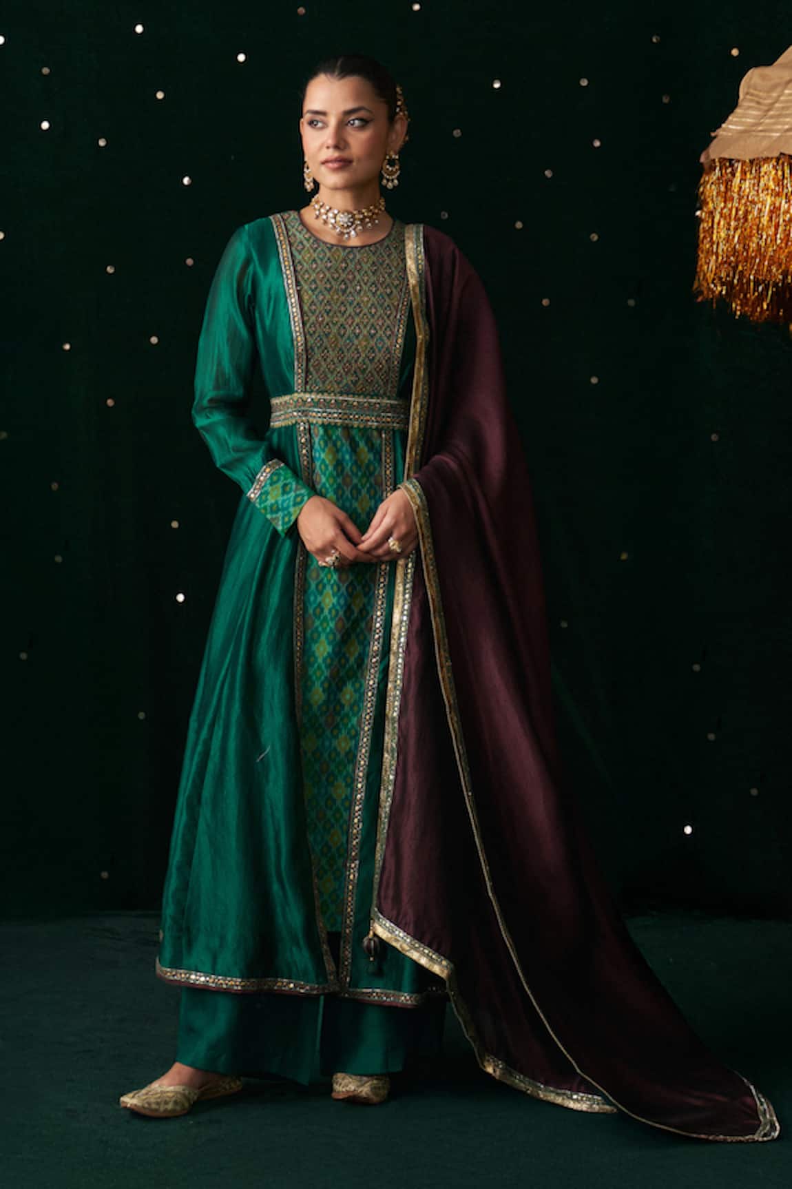 Almaari By Pooja Patel Khol Embroidered Anarkali Set