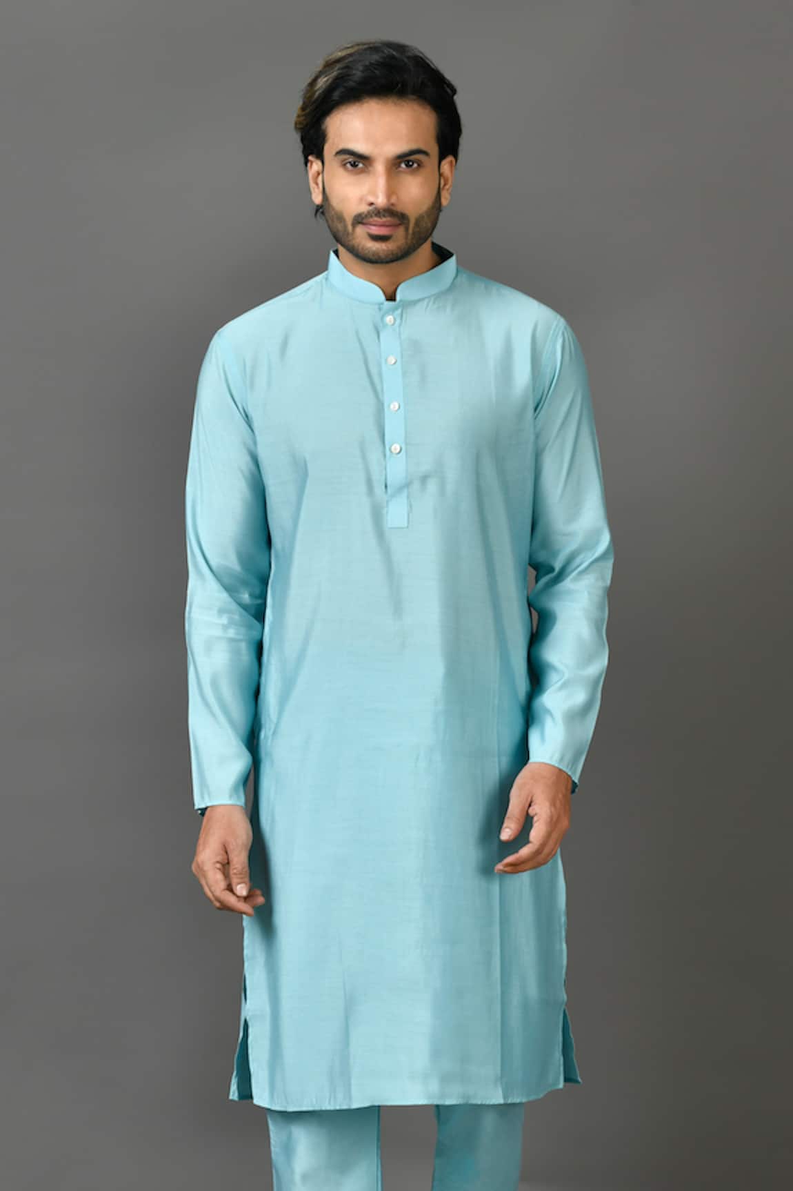 Sayisha Sky Blue Solid Long Kurta 