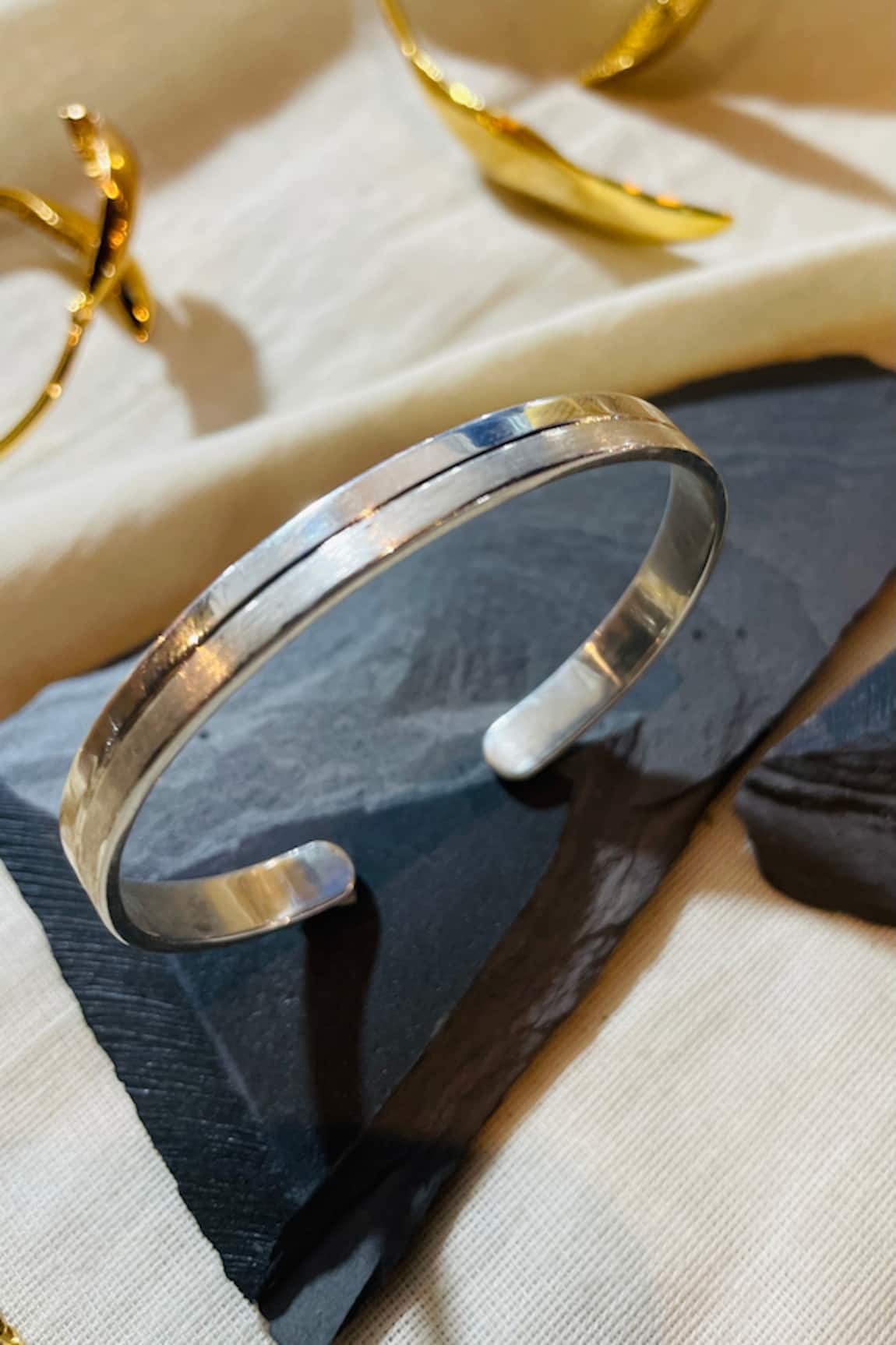 KEFI-CO Silver Kada Bracelet