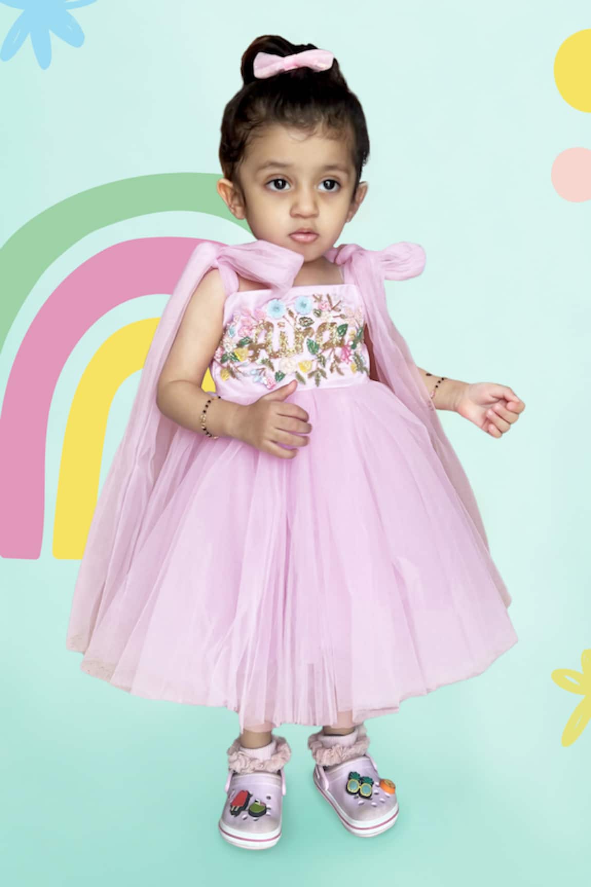 Toddle Kidswear Sleeveless Embroidered Dress 