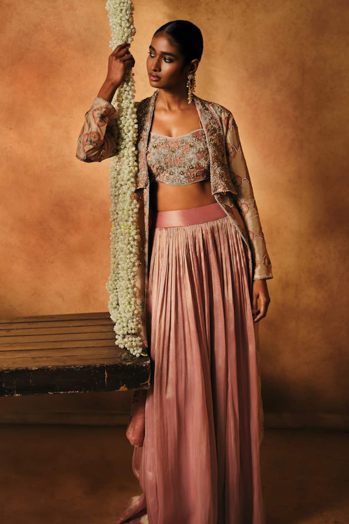 Mukta Sabharwal Kohra Printed Jacket Sharara Set 