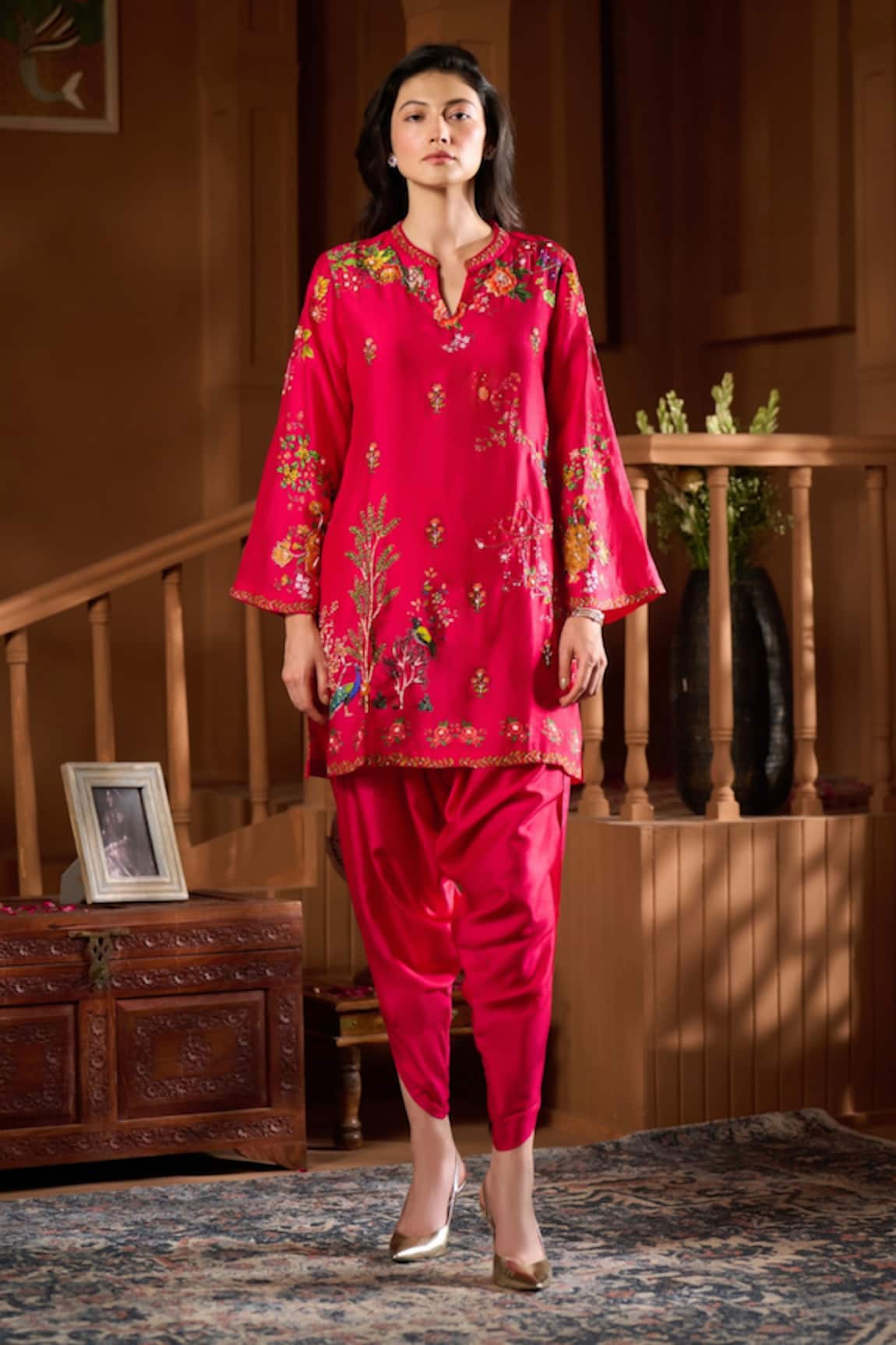 Taroob Mor Mahal Embroidered Kurta & Pant Set
