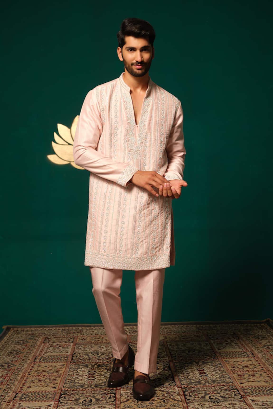 Niloufer By Aasif Ally Sequence Handwork Kurta & Pant Set