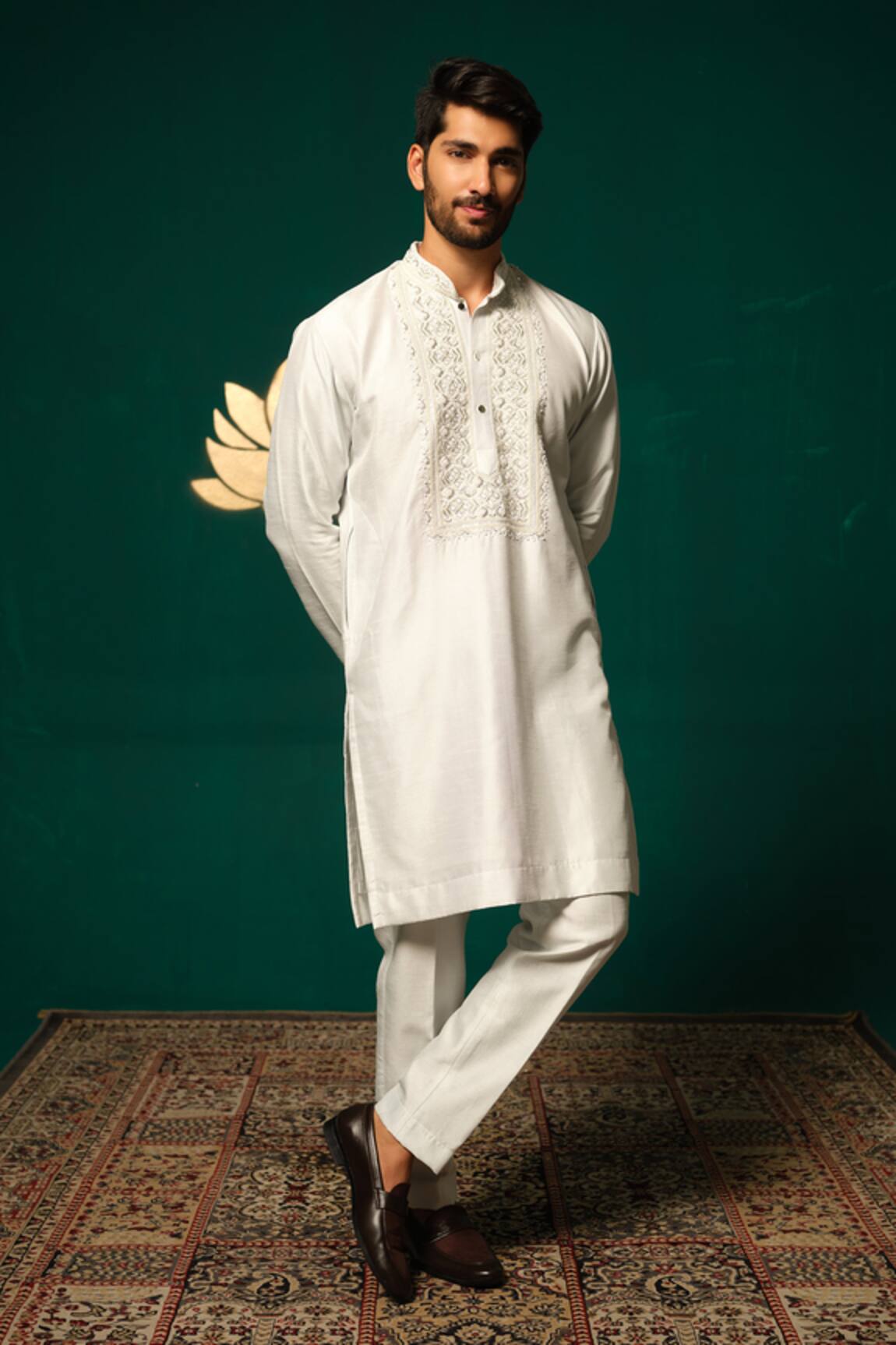 Niloufer By Aasif Ally Cut Dana & Zardozi Embroidered Kurta & Pant