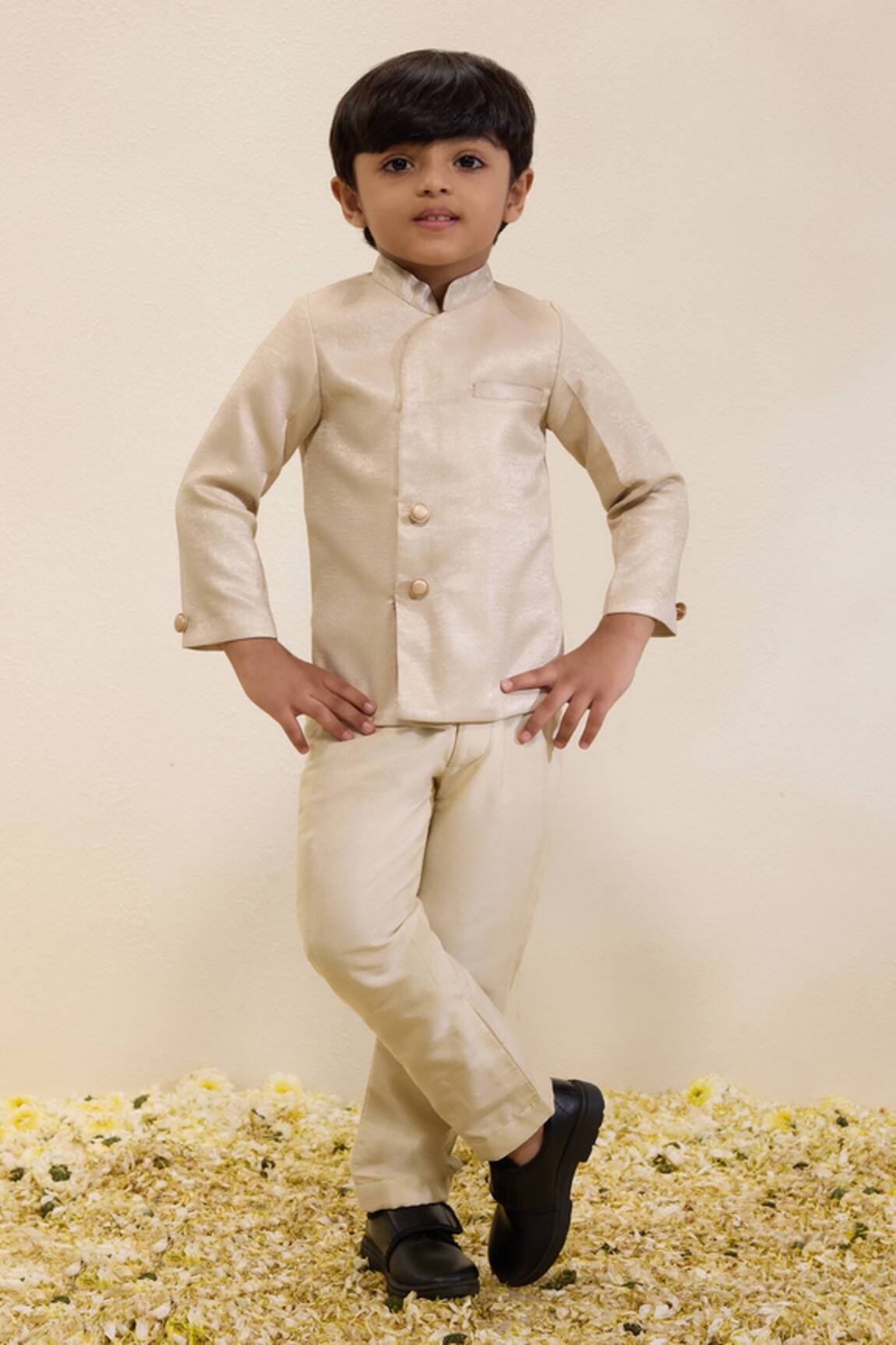Neha Gursahani Shimmer Sherwani & Pant Set For Boys