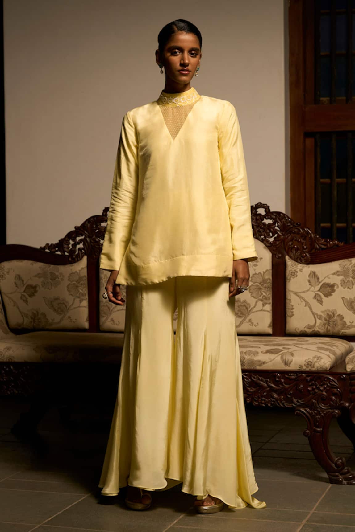 Saangi Amber Grace Kurta & Flared Sharara Co-ord Set