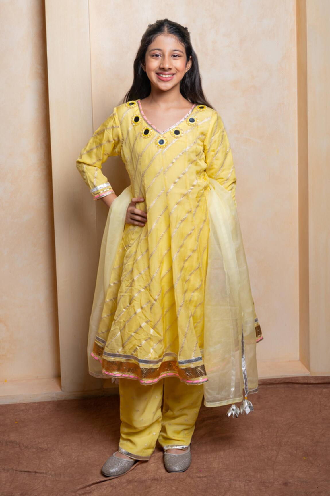 Kirti Agarwal - Pret N Couture Zari Embroidered Anarkali Kurta Set