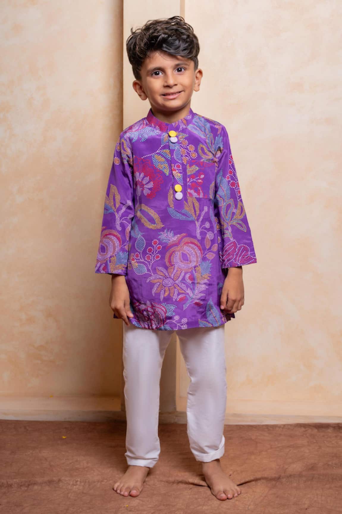 Kirti Agarwal - Pret N Couture Floral Leaf Motif Kurta & Pant Set