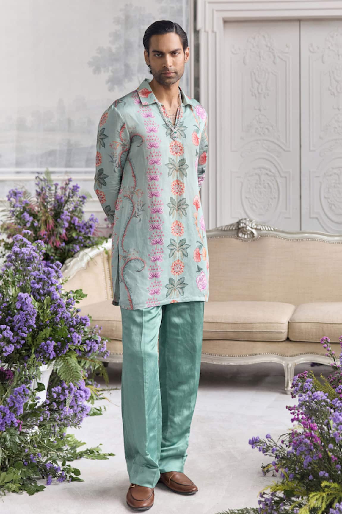 Mahima Mahajan Said Fanah Print Short Kurta & Trouser Set