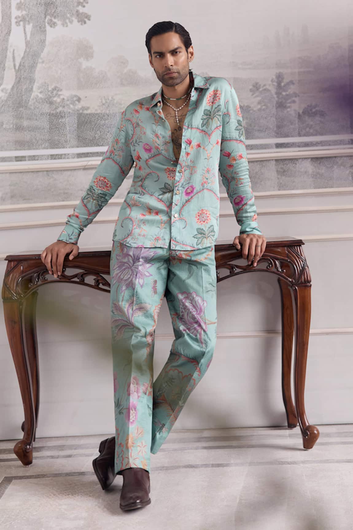 Mahima Mahajan Nizar Fanah Print Shirt & Trouser Set