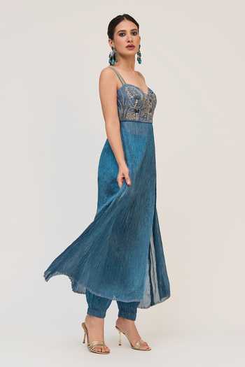 Ruchi Marodia Lotus Bloom Embroidered Kurta & Salwar Set 