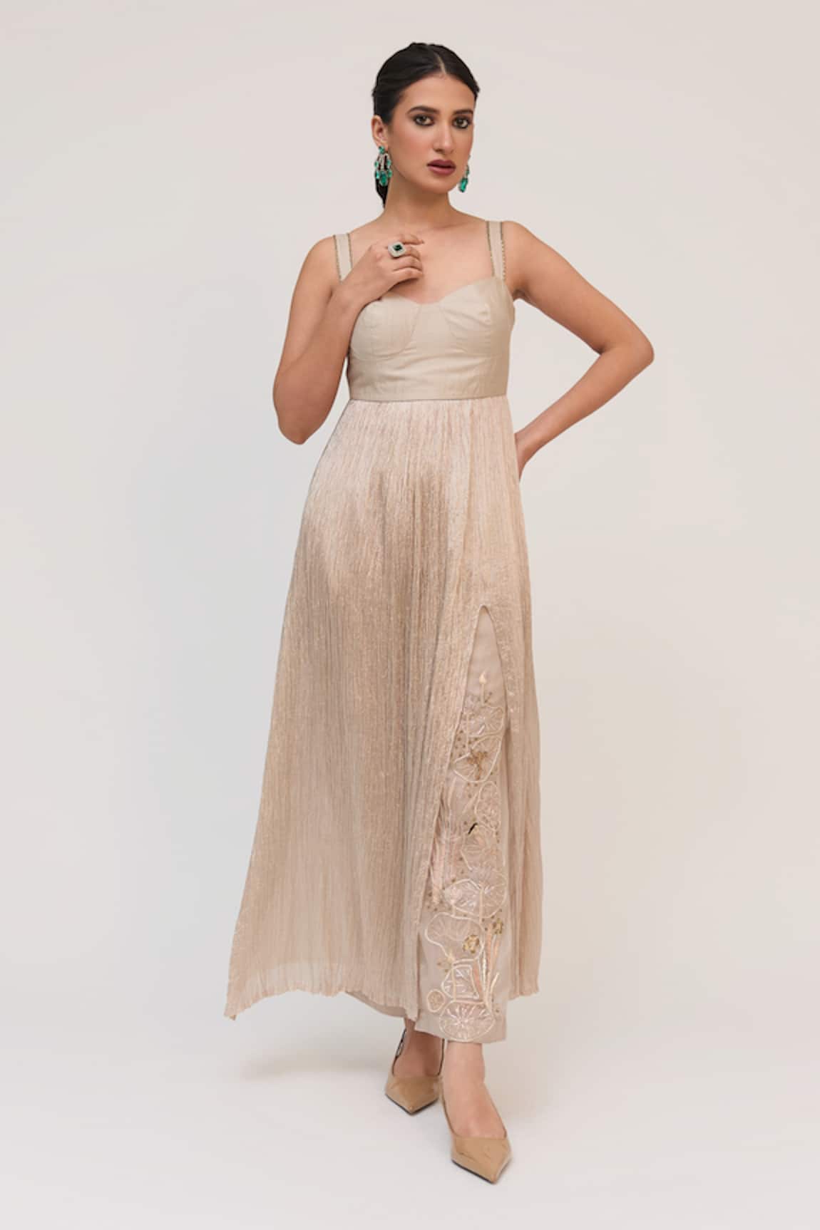 Ruchi Marodia Lotus Corset Inspired Kurta & Embroidered Pant Set