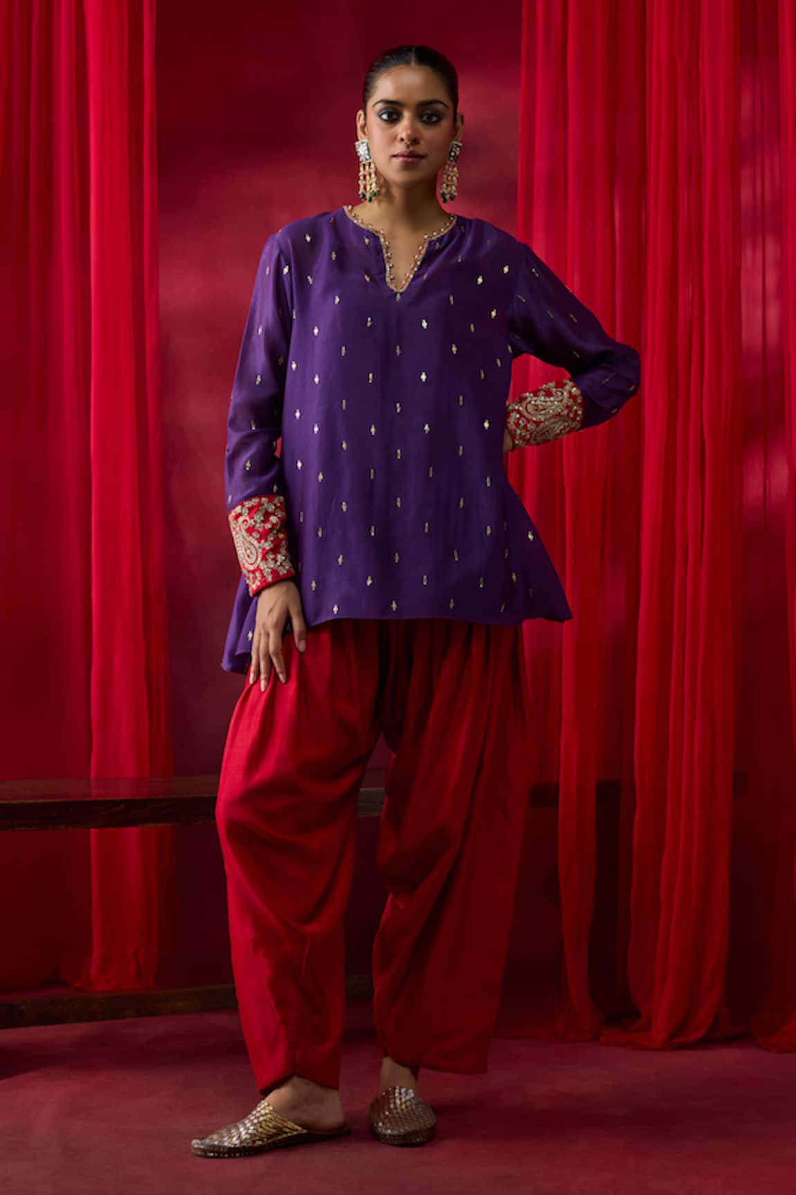 Shikha Mehta Pranaya Embroidered Top With Salwar