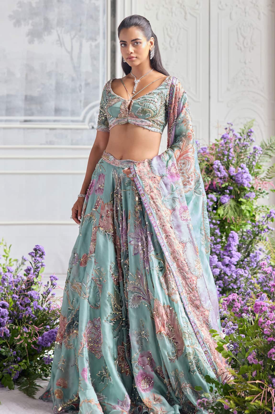 Mahima Mahajan Niara Floral Embroidered Lehenga Set With Dupatta