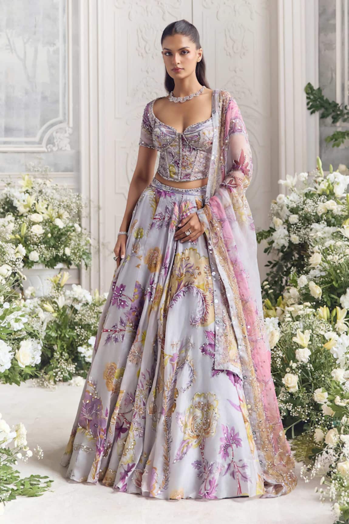 Mahima Mahajan Wafiya Printed Lehenga Set