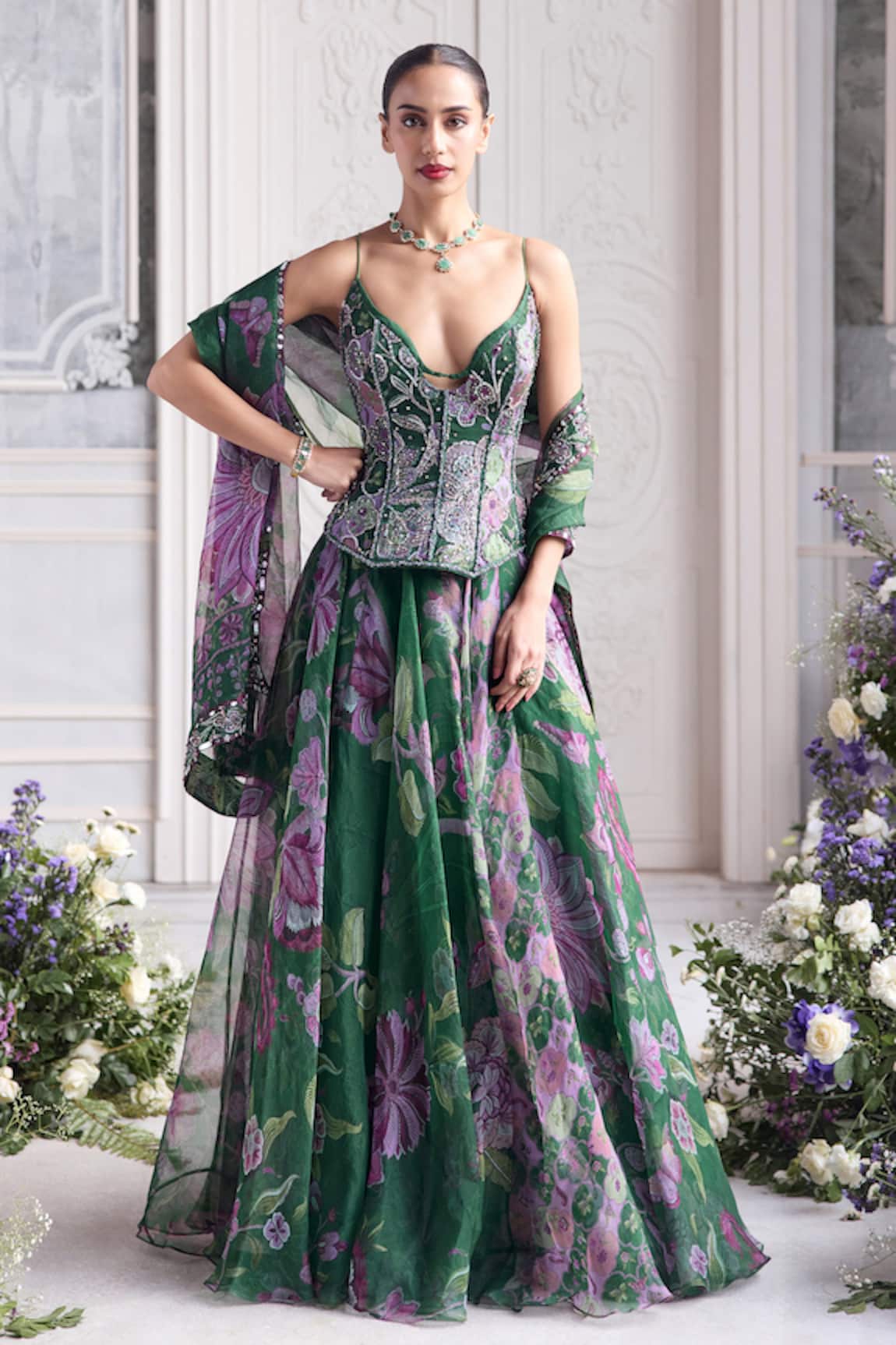 Mahima Mahajan Esra Floral Printed Lehenga Set