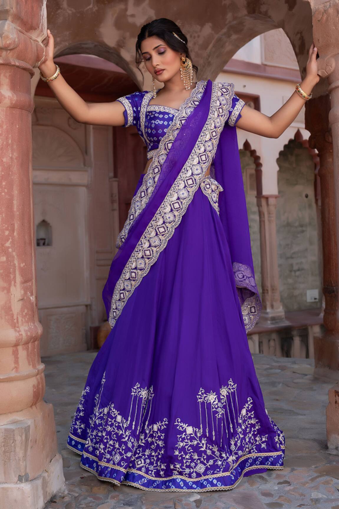 Nidhi Kejriwal Handwork Zari & Sequence Embroidered Lehenga Set