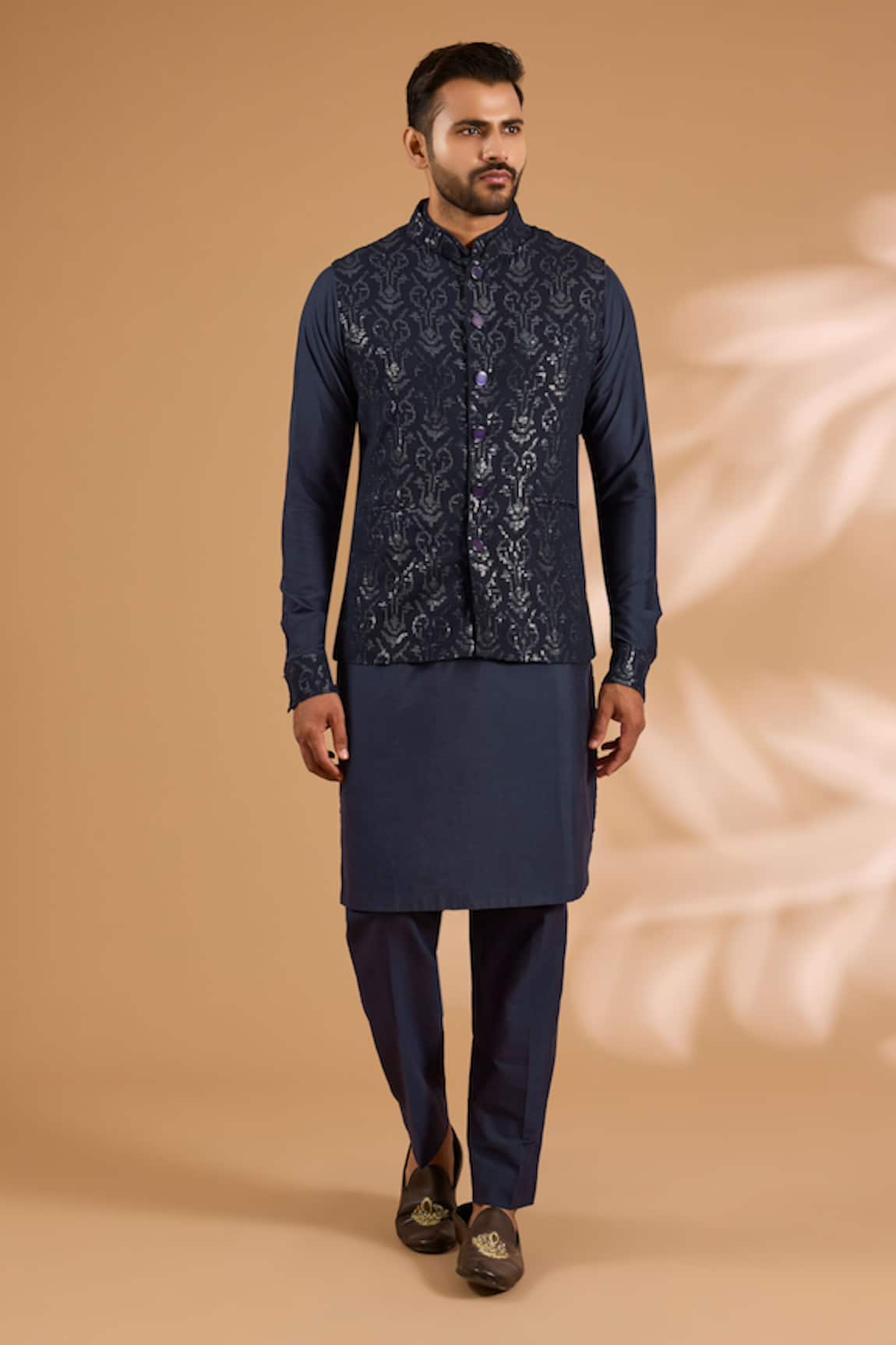 Rabani & Rakha Georgette Sequin Jaal Bundi 