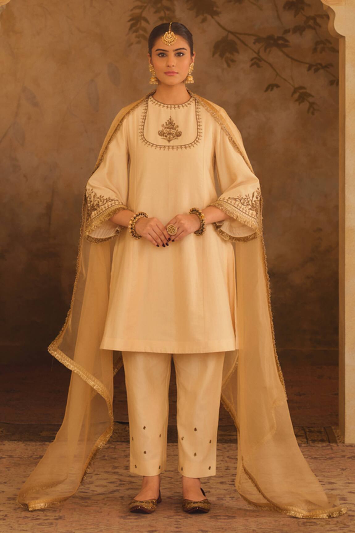 AFRIYA Zardozi Dori Embroidered Kurta Set