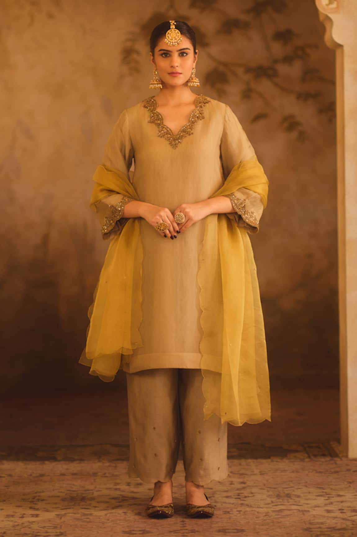 AFRIYA Zardozi & Dori Embroidered Kurta Set