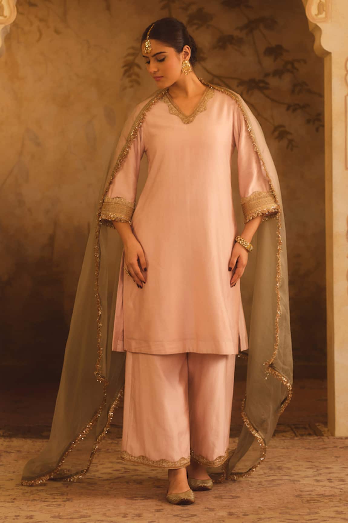 AFRIYA Chanderi Silk Kurta Set