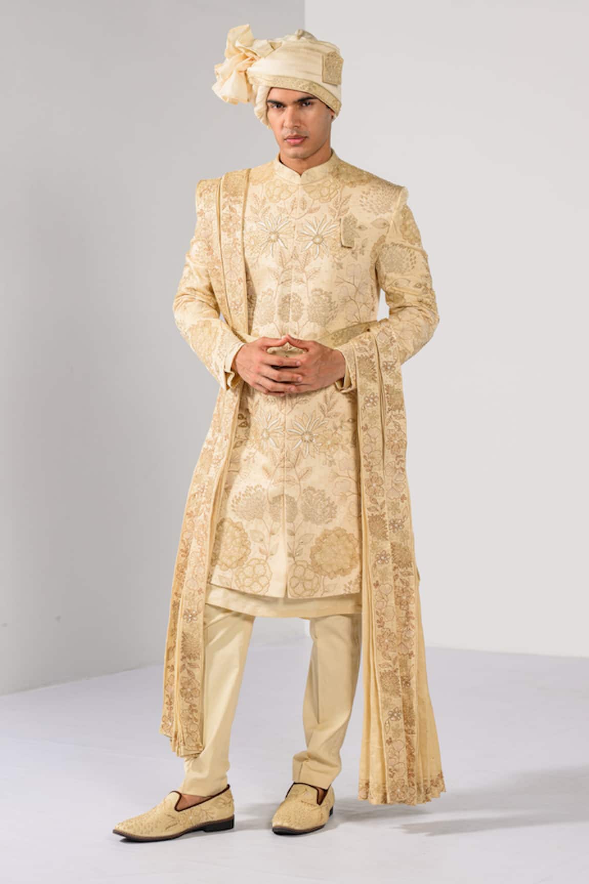 Kalpana Naik Blossom Floral Elegance Sherwani Set