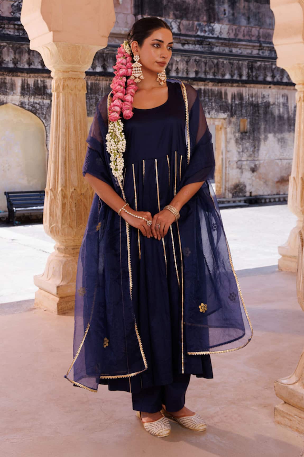 Bannhi By Priyanka Rathore Gota Patti Gota Detailed Anarkali Set