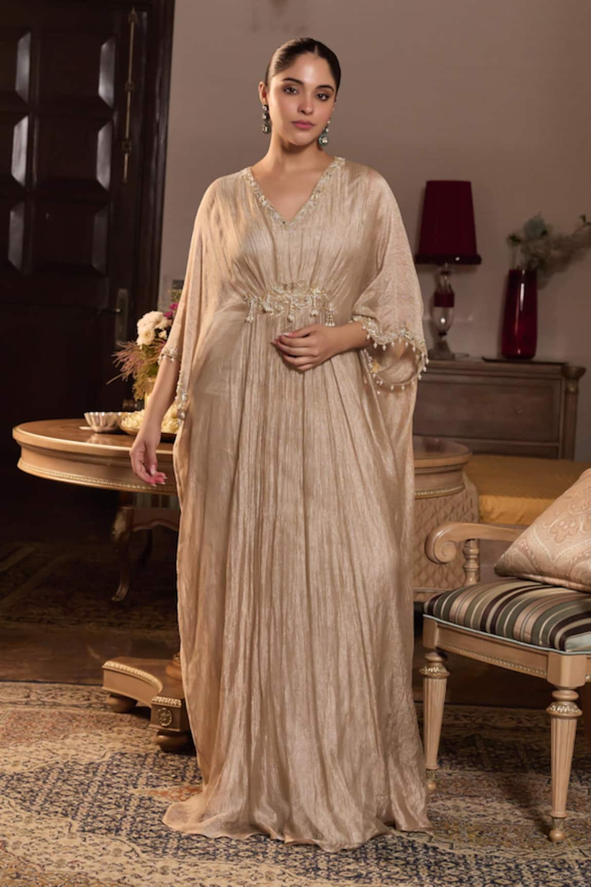 Seema Thukral Kriti Embellished Draped Kaftan