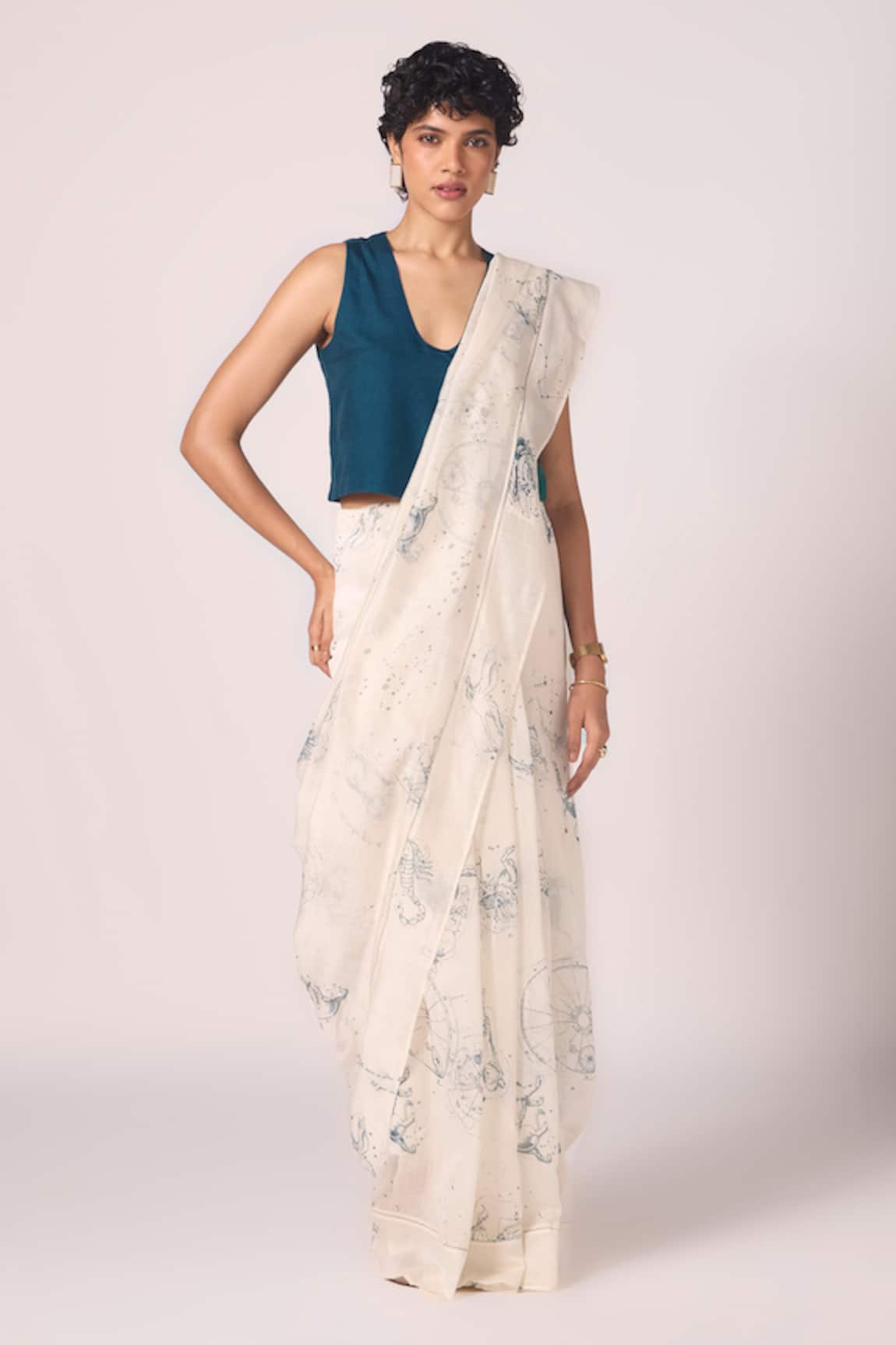 The Summer House Altair Solid Crop Blouse