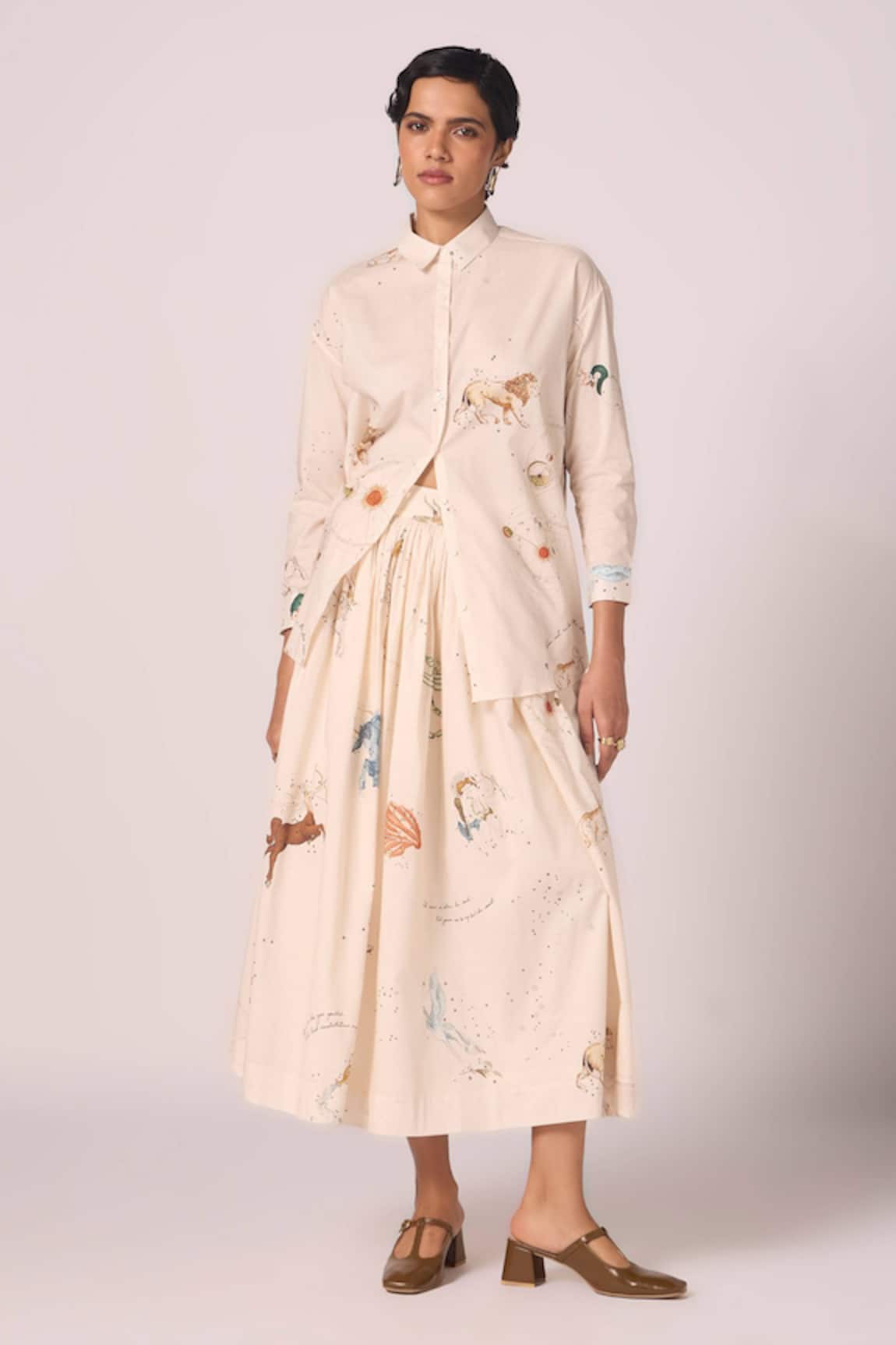 The Summer House Joyce Zodiac Print Shirt