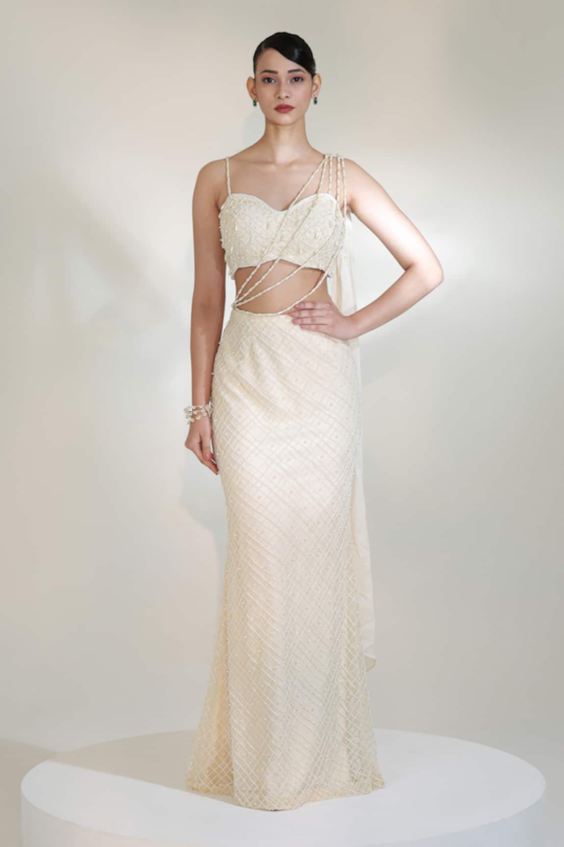 Libas Cafe by Nidhi & Ashish Power Glaze Embroidered Skirt Set