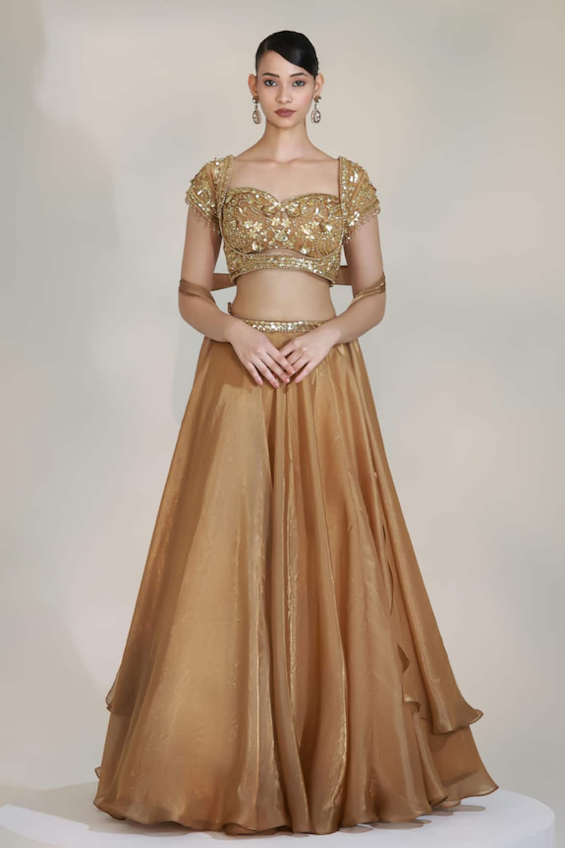 Libas Cafe by Nidhi & Ashish Lustre Embroidered Lehenga Set