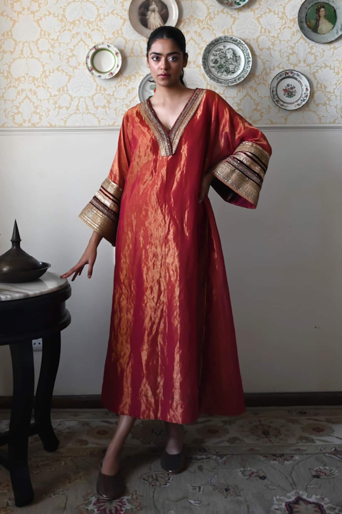Shorshe Clothing Waheeda Hand Embroidered Kaftan 