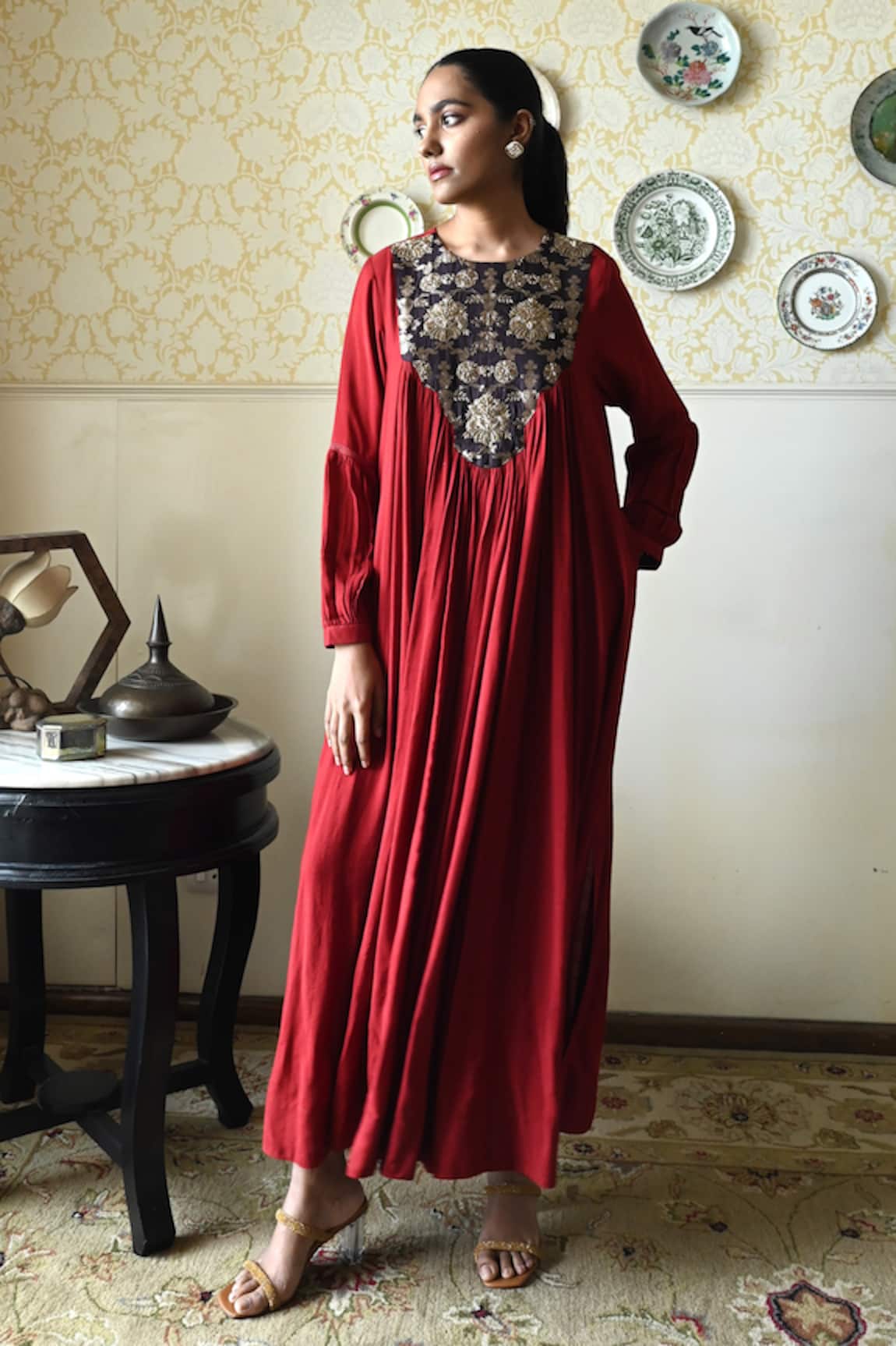 Shorshe Clothing Vaani Brocade Woven Dress 