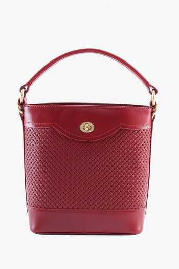 Tan & Loom Portobello Cherry Leather Bucket Bag 